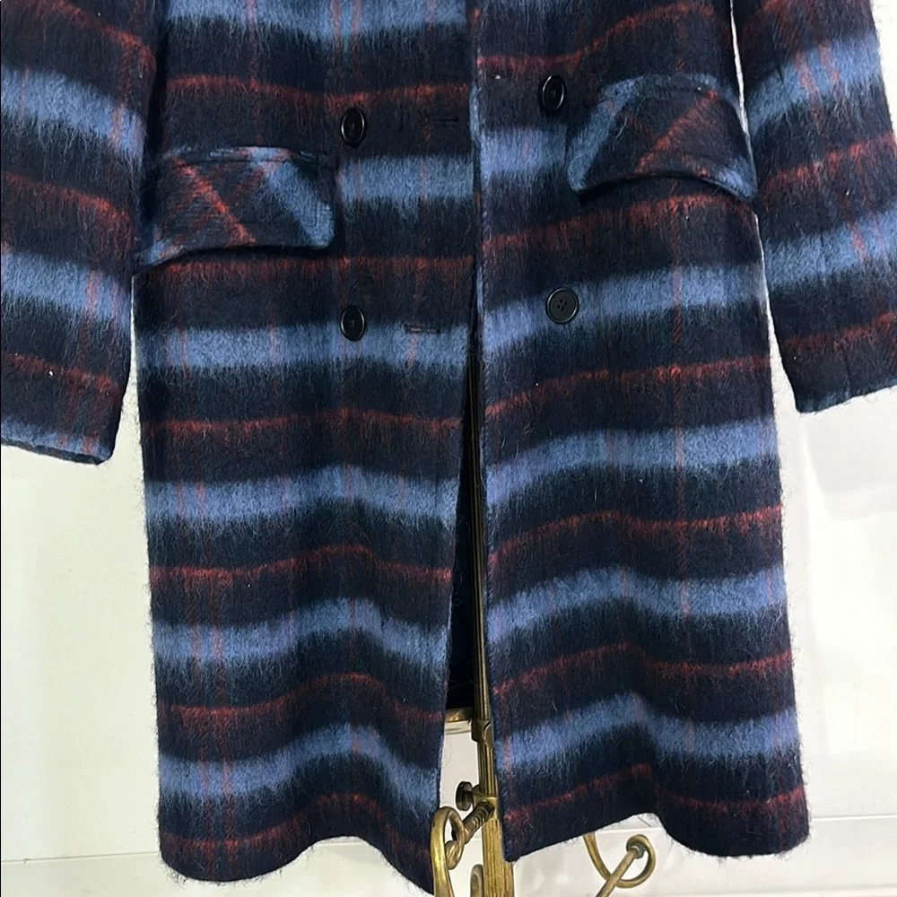 BCBGeneration - Stylish Blue and Black Striped Women's Coat - Picture 3 of 9